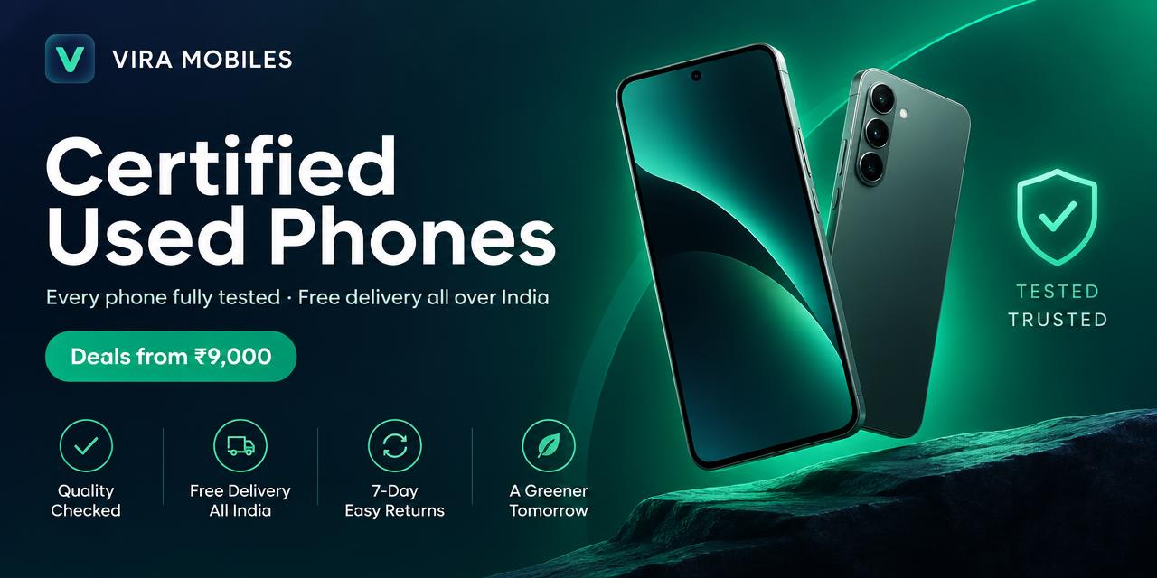 Certified used phones — every phone fully tested, free delivery all over India